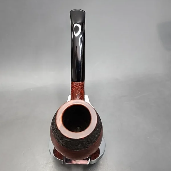 WO Larsen Partially Rusticated Bent Egg Estate Briar Pipe - Image 6