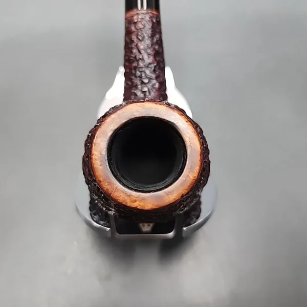 Radice Rind Partially Rusticated Bent Prince Estate Briar Pipe, Italian Estates - Image 6