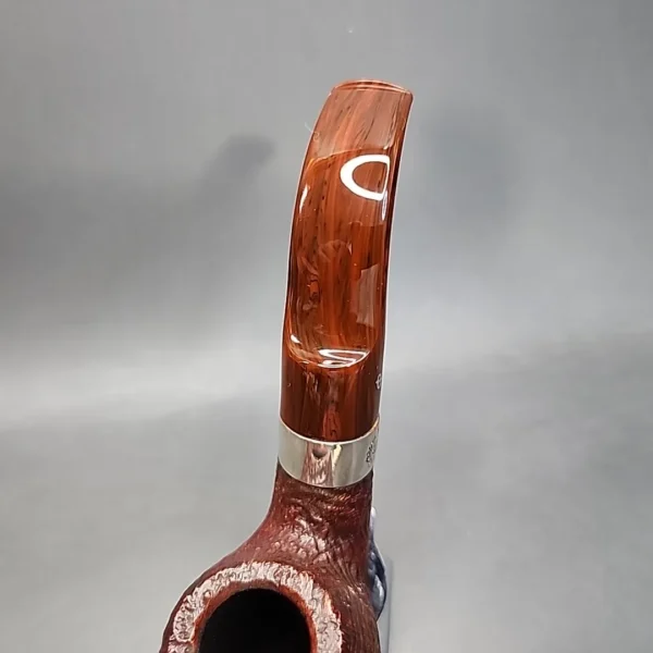 Peterson Irish Harp XL02 Sandblasted Bent Apple Briar Pipe, Fishtail, New - Image 6