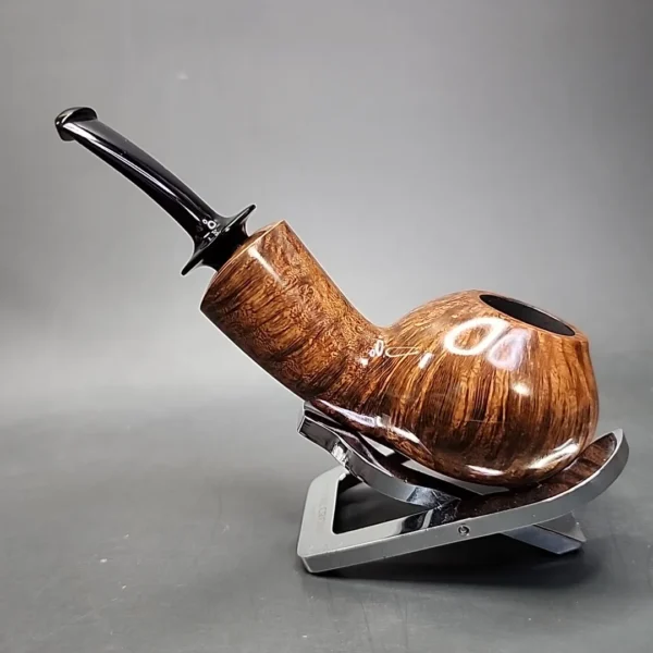 Nathan Armentrout Smooth Bent Apple Handmade Briar Pipe, New - Image 7