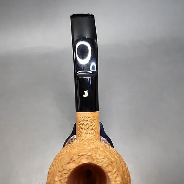 Ser Jacopo Spongia R2 Rusticated Bent Apple Estate Briar Pipe, Unsmoked - Image 7