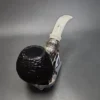 Ser Jacopo Pulchra Albus et Niger, Sandblasted Bent Apple Estate Briar Pipe, Unsmoked - Image 7