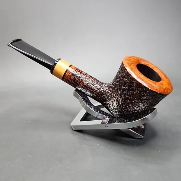 Ascorti Sabbia Di Oro Partially Sandblasted Dublin Estate Briar Pipe Unsmoked - Image 7