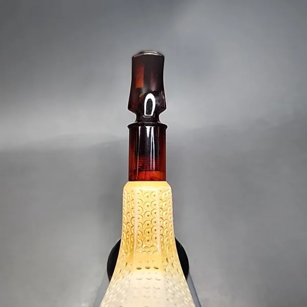 SMS lattice Bent Panel Estate Block Meerschaum Pipe - Image 7