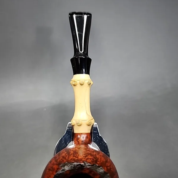 Ichi Kitahara 2016 Smooth Apple w/ Bamboo Handmade Briar Pipe, Unsmoked - Image 7