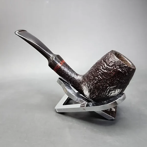 WO Larsen Sandblasted Bent Egg Estate Briar Pipe, Danish Estates - Image 7