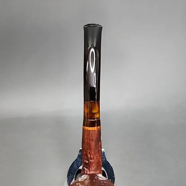 Dave Neeb Sandblasted Bent Egg Handmade Briar Pipe, New - Image 7