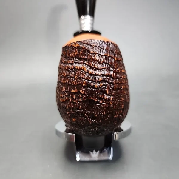 Mastro Beraldi Sandblasted Bent Egg Estate Briar Pipe, Unsmoked [SOLD] - Image 7