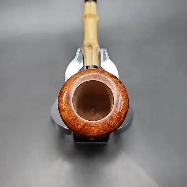 Dave Neeb Sandblasted Dublin with Bamboo Handmade Briar Pipe, New - Image 7