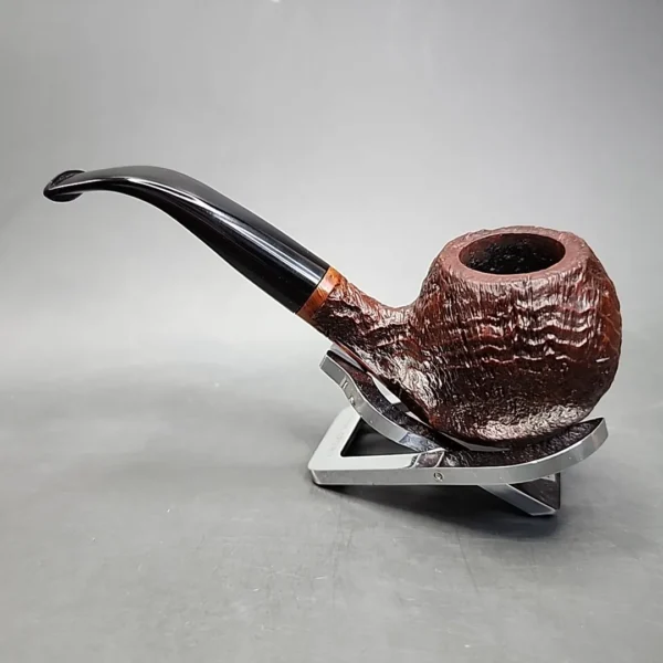 1998 ASPC by Mark Tinsky, Sandblasted Bent Apple Estate Briar Pipe, American Estates - Image 7