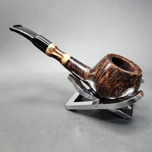 Volkan 7 Smooth Prince w Bamboo, Estate Briar Pipe, Italian Estates - Image 7