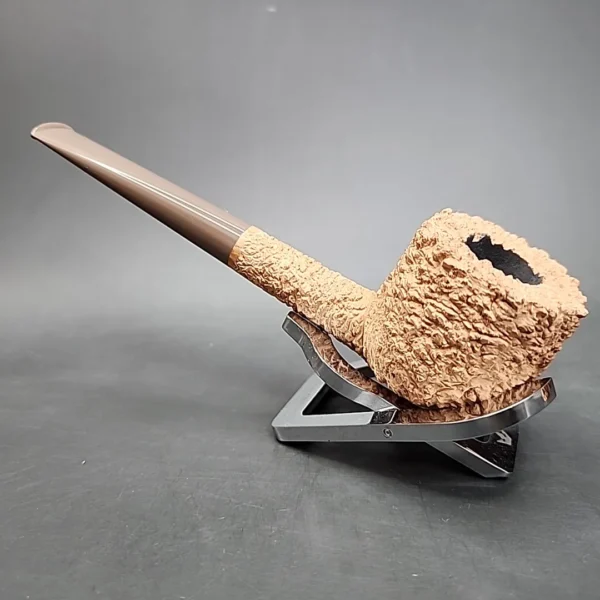 Pipe Tristan Rusticated Natural Pot Handmade Briar Pipe, New [SOLD] - Image 7