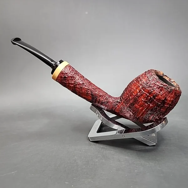 Nathan Armentrout Sandblasted Danish Apple Handmade Estate Briar Pipe [SOLD] - Image 7
