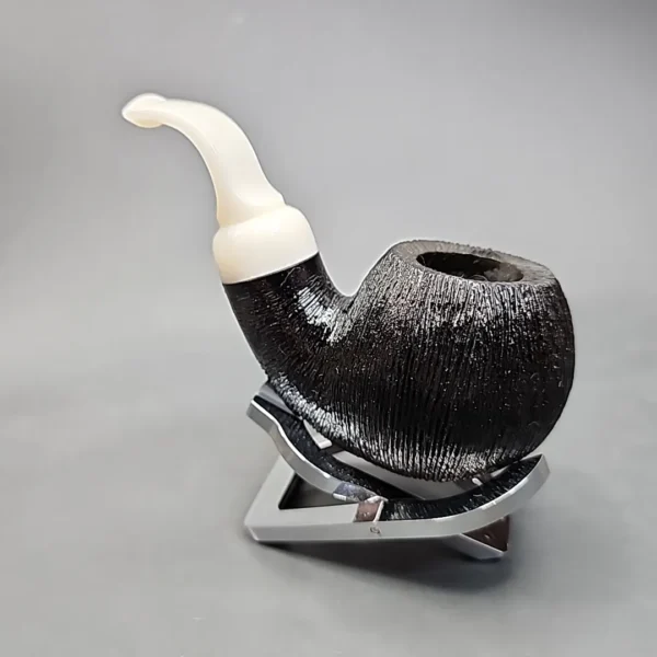 Moonshine Short Fuse Cannonball, Rusticated Estate Briar Pipe, American Estates [SOLD] - Image 7