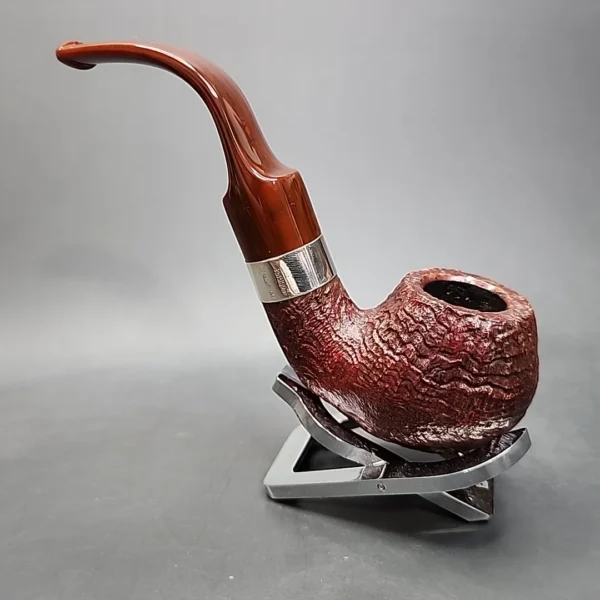 Peterson Irish Harp XL02 Sandblasted Bent Apple Briar Pipe, Fishtail, New - Image 7