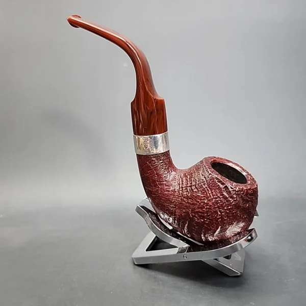 Peterson Irish Harp XL02 Sandblast Briar Pipe, Fishtail, New - Image 7