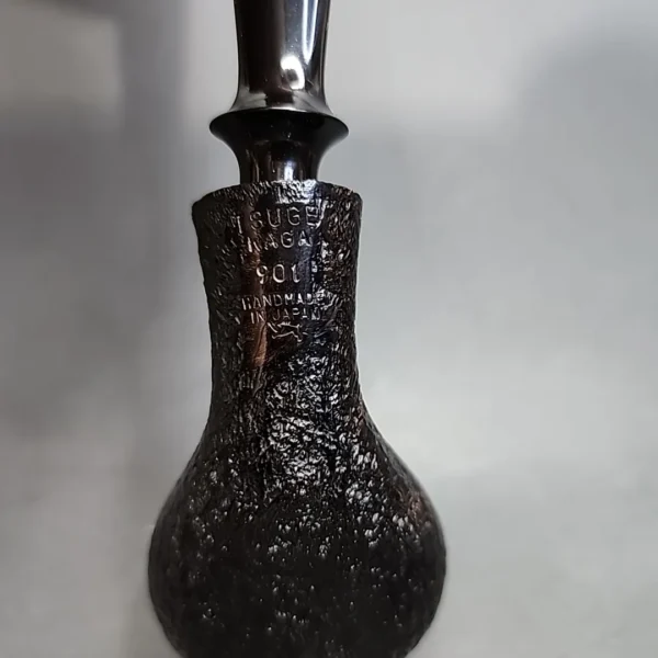 Tsuge Kaga 901 Sandblast Bent Brandy Estate Briar Pipe, Unsmoked - Image 8