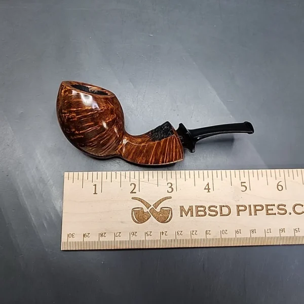 2016 Scott Klein & Steve Morrisette Smooth Bent Egg Handmade Briar Pipe, Unsmoked [SOLD] - Image 8