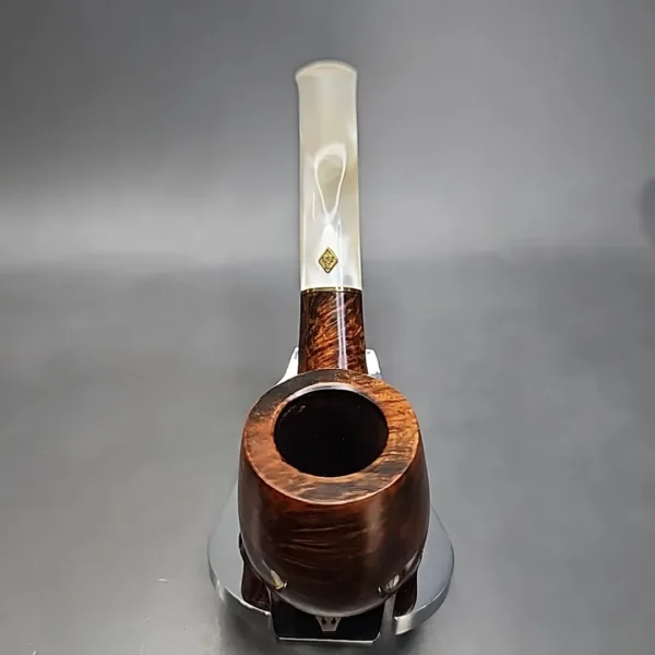 BBB Tortoise 304 Smooth Bent Billiard Estate Briar Pipe, Unsmoked - Image 7