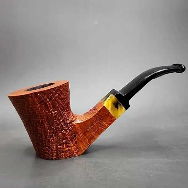 Ascorti 40th Anniversary Partially Sandblasted Dublin Sitter Estate Briar Pipe, Unsmoked - Image 8