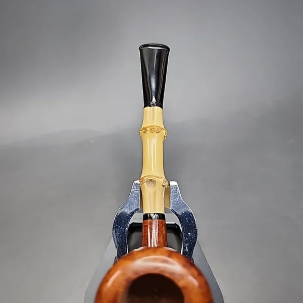 Dave Neeb Sandblasted Dublin with Bamboo Handmade Briar Pipe, New - Image 8