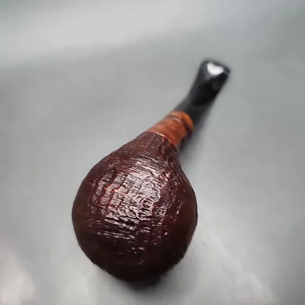 1998 ASPC by Mark Tinsky, Sandblasted Bent Apple Estate Briar Pipe, American Estates - Image 8