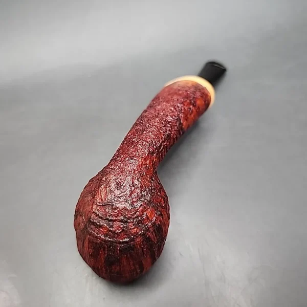 Nathan Armentrout Sandblasted Danish Apple Handmade Estate Briar Pipe [SOLD] - Image 8