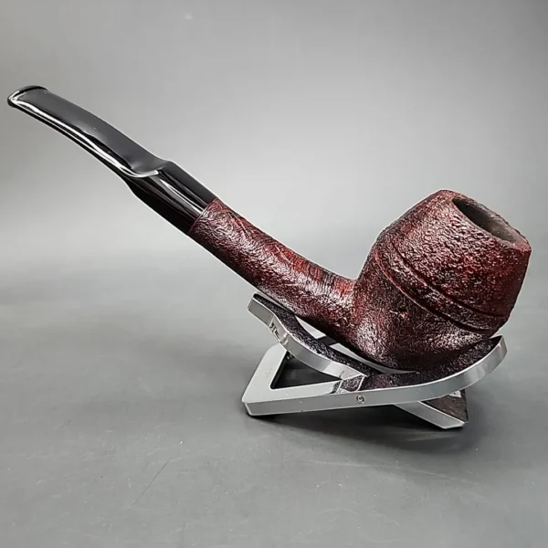 Morgan Workshop Sandblasted Bent Rhodesian Briar Pipe, New [SOLD] - Image 8