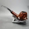 Chris Morgan Signature Smooth Bent Apple Handmade Briar Pipe, New - Image 8