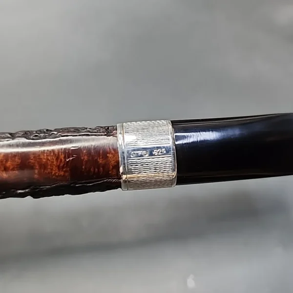 Elwood by Les Wood Rusticated Canadian Estate Briar Pipe, English Estates - Image 8