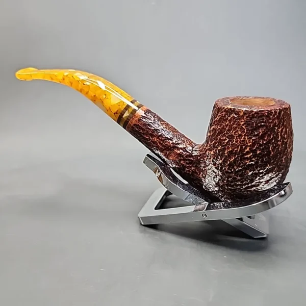 Savinelli Miele 670 KS Bent Billiard Estate Briar Pipe, Unsmoked, 6mm - Image 8