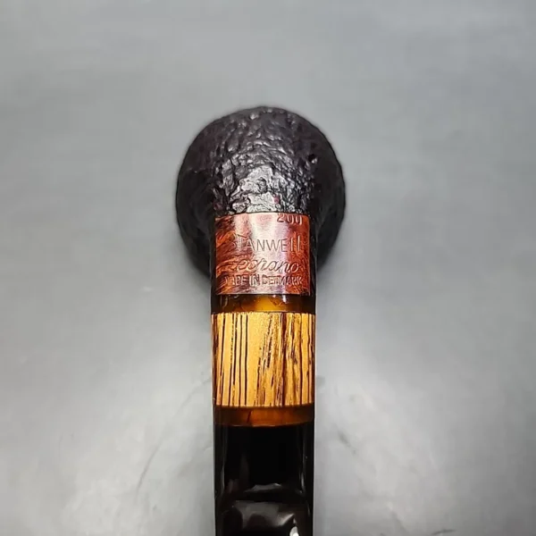 Stanwell Zebrano Sandblasted Bent Dublin Estate Briar Pipe, Danish Estates - Image 9
