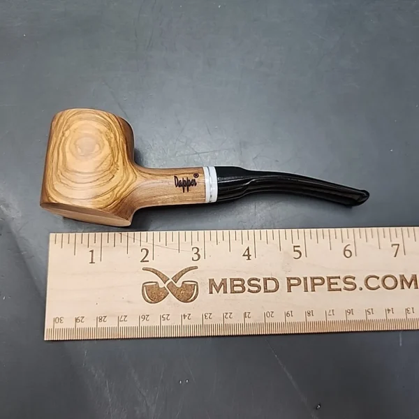 Dapper Olive Wood Meerschaum Lined Poker Estate Pipe - Image 9