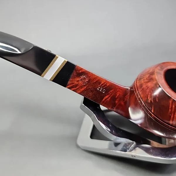 BBB Fiesta 420, Smooth Bent Bulldog Estate Briar Pipe, Unsmoked - Image 9