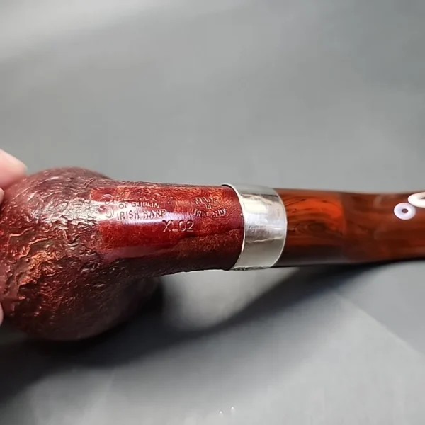 Peterson Irish Harp XL02 Sandblasted Briar Pipe, Fishtail [SOLD] - Image 9