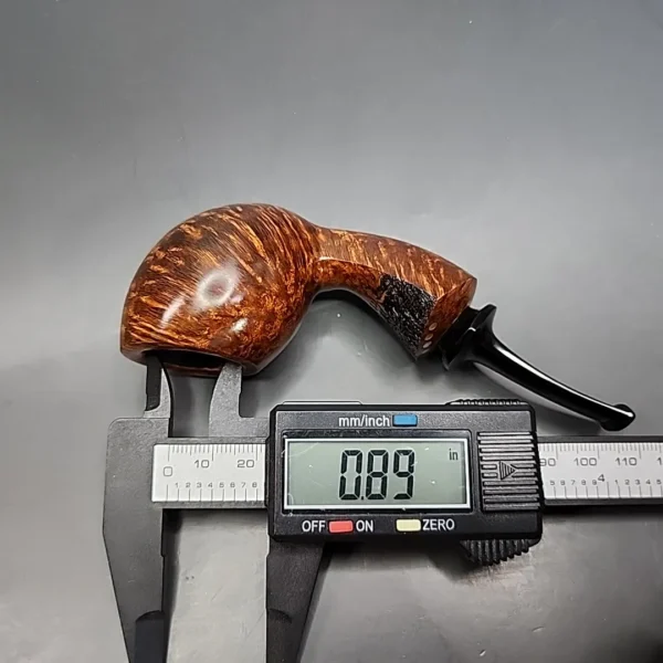 2016 Scott Klein & Steve Morrisette Smooth Bent Egg Handmade Briar Pipe, Unsmoked [SOLD] - Image 9