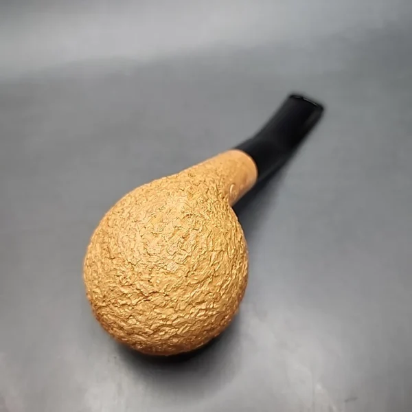 Ser Jacopo Spongia R2 Rusticated Bent Apple Estate Briar Pipe, Unsmoked - Image 9