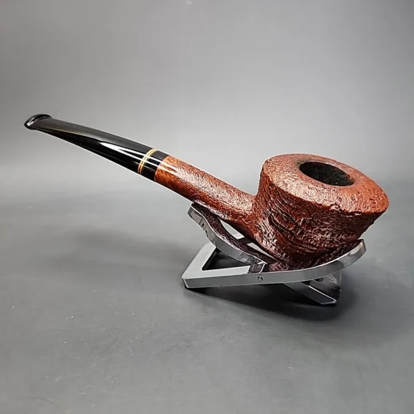 Smio Satou Sandblasted Bent Dublin Estate Briar Pipe - Image 9