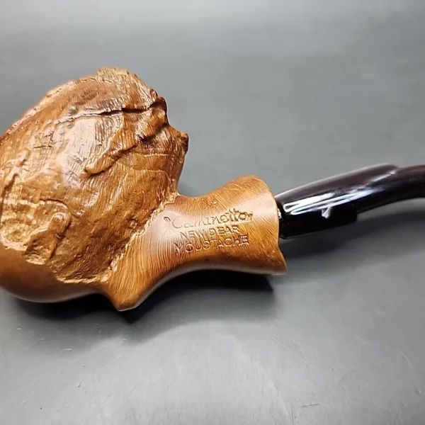 Caminetto New Dear Moustache KS Bent Egg Estate Briar Pipe - Image 9