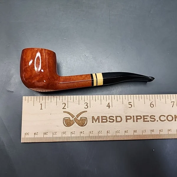 Chacom Hexagone 124 Smooth Bent Pot Estate Briar Pipe, Unsmoked [SOLD] - Image 9