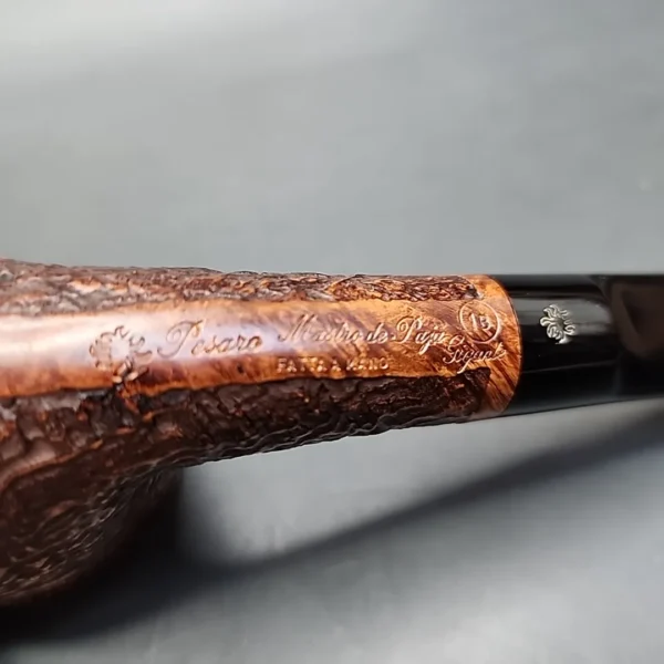 Mastro De Paja 1B Gigante, Sandblasted Bent Dublin Estate Briar Pipe, Unsmoked [SOLD] - Image 9