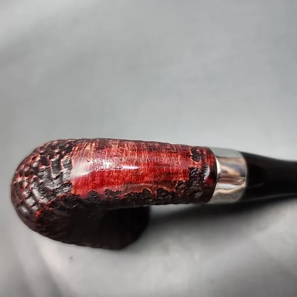 2020 Peterson Sherlock Holmes Rathbone Rusticated Bent Billiard Estate Briar Pipe, Irish Estates [SOLD] - Image 9