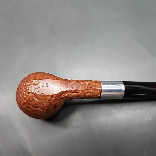 Kaywoodie Silhouette 42 Sandblasted Straight Apple Estate Briar Pipe, American Estates - Image 9
