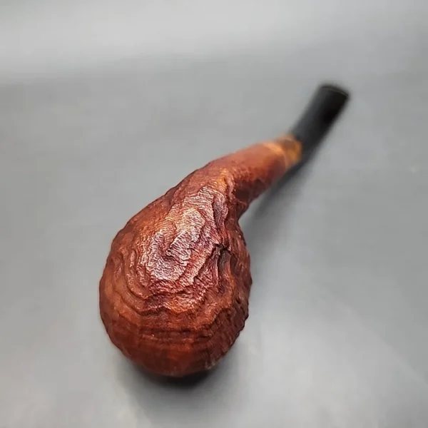 Dave Neeb Sandblasted Bent Egg Handmade Briar Pipe, New - Image 9