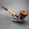 Dave Neeb Sandblasted Dublin with Bamboo Handmade Briar Pipe, New - Image 9