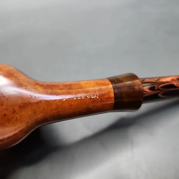 Dave Neeb Smooth Billiard Handmade Briar Pipe, New [SOLD] - Image 9