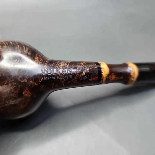 Volkan 7 Smooth Prince w Bamboo, Estate Briar Pipe, Italian Estates - Image 9