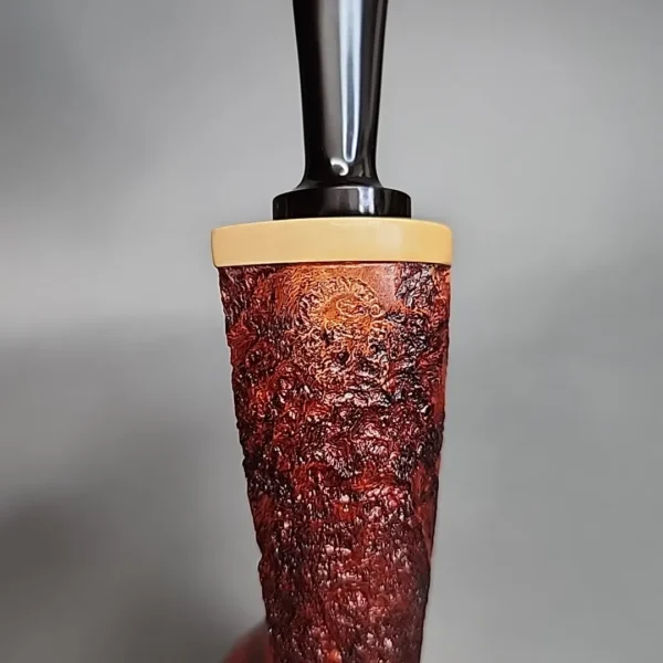 Nathan Armentrout Sandblasted Danish Apple Handmade Estate Briar Pipe [SOLD] - Image 9