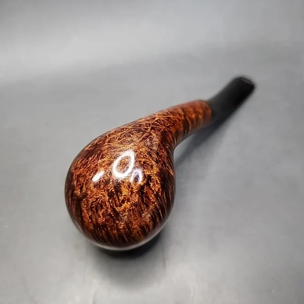 Chris Morgan Signature Smooth Bent Apple Handmade Briar Pipe, New - Image 9