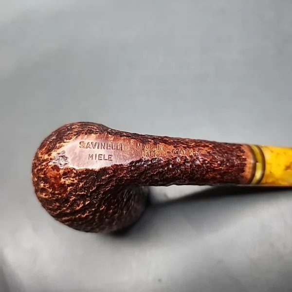 Savinelli Miele 670 KS Bent Billiard Estate Briar Pipe, Unsmoked, 6mm - Image 9
